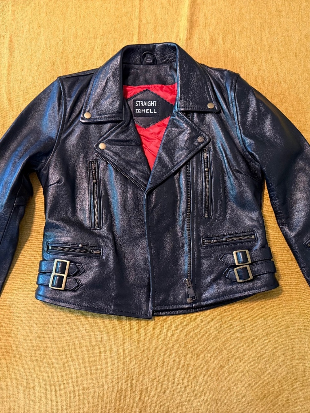 Straight to Hell Women’s Defector black leather moto jacket